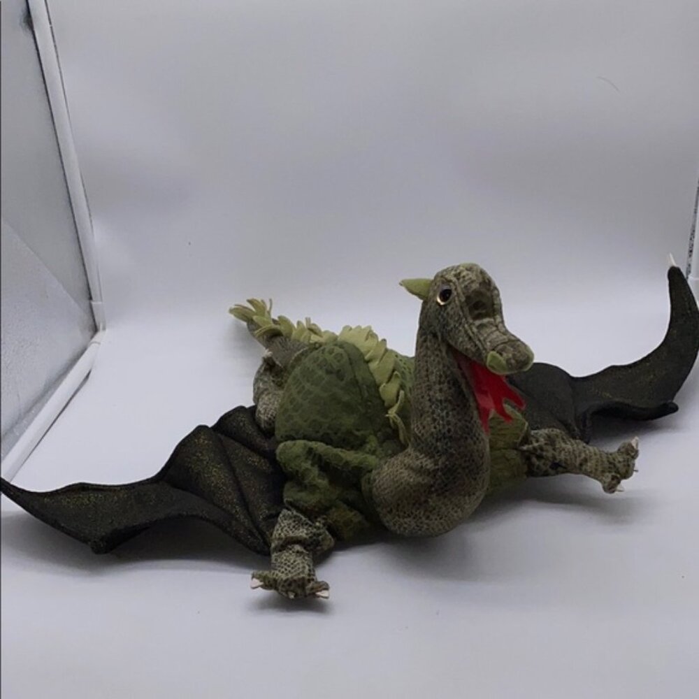 Folkmanis Puppets Flying Green Dragon Plush Stuffed Animal Hand Puppet